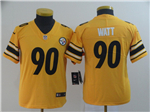 Pittsburgh Steelers #90 T.J. Watt Youth Gold Inverted Limited Jersey