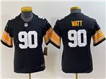 Pittsburgh Steelers #90 T.J. Watt Youth Alternate Black Vapor F.U.S.E. Limited Jersey