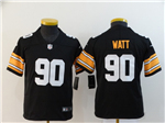 Pittsburgh Steelers #90 T.J. Watt Youth Alternate Black Vapor Limited Jersey