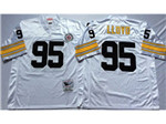 Pittsburgh Steelers #95 Greg Lloyd Throwback White Jersey
