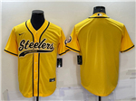 Pittsburgh Steelers Gold Baseball Cool Base Team Jersey