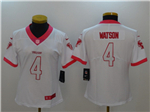 Houston Texans #4 Deshaun Watson Women's White Pink Vapor Limited Jersey