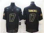 Tennessee Titans #17 Ryan Tannehill 2020 Black Salute To Service Limited Jersey