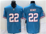 Tennessee Titans #22 Derrick Henry Light Blue Oilers Throwback Vapor F.U.S.E. Limited Jersey