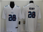 Tennessee Titans #22 Derrick Henry White Shadow Logo Limited Jersey