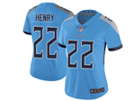 Tennessee Titans #22 Derrick Henry Women's Light Blue Vapor Limited Jersey