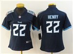 Tennessee Titans #22 Derrick Henry Women's Navy Blue Vapor Limited Jersey