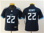 Tennessee Titans #22 Derrick Henry Youth Navy Blue Vapor Limited Jersey