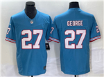 Tennessee Titans #27 Eddie George Light Blue Oilers Throwback Vapor F.U.S.E. Limited Jersey