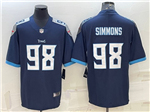 Tennessee Titans #98 Jeffery Simmons Navy Blue Vapor Limited Jersey