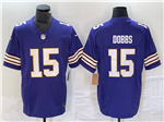 Minnesota Vikings #15 Joshua Dobbs Purple Classic Vapor F.U.S.E. Limited Jersey