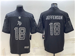 Minnesota Vikings #18 Justin Jefferson Black RFLCTV Limited Jersey