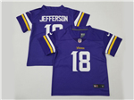 Minnesota Vikings #18 Justin Jefferson Toddler Purple Vapor Limited Jersey