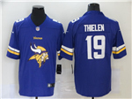 Minnesota Vikings #19 Adam Thielen Purple Team Big Logo Vapor Limited Jersey