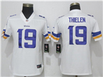 Minnesota Vikings #19 Adam Thielen Women's White Vapor Limited Jersey
