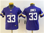 Minnesota Vikings #33 Aaron Jones Youth Purple Vapor Limited Jersey