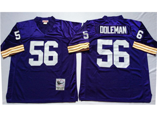 Minnesota Vikings #56 Chris Doleman Throwback Purple Jersey