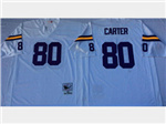 Minnesota Vikings #80 Cris Carter Throwback White Jersey