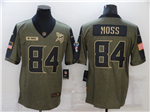 Minnesota Vikings #84 Randy Moss 2021 Olive Salute To Service Limited Jersey