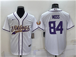 Minnesota Vikings #84 Randy Moss White Baseball Cool Base Jersey