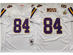 Minnesota Vikings #84 Randy Moss 1998 Throwback White Jersey