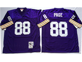 Minnesota Vikings #88 Alan Page 1975 Throwback Purple Jersey