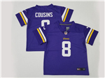 Minnesota Vikings #8 Kirk Cousins Toddler Purple Vapor Limited Jersey