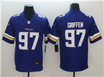 Minnesota Vikings #97 Everson Griffen Purple Vapor Limited Jersey