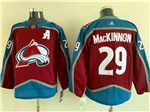 Colorado Avalanche #29 Nathan MacKinnon Youth Home Burgundy Jersey