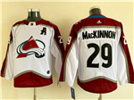 Colorado Avalanche #29 Nathan MacKinnon Youth White Jersey