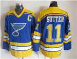 St. Louis Blues #11 Brian Sutter 1980's CCM Vintage Blue Jersey