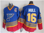St. Louis Blues #16 Brett Hull 1995 CCM Vintage Blue Jersey
