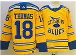 St. Louis Blues #18 Robert Thomas Yellow Reverse Retro 2.0 Jersey