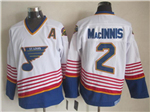 St. Louis Blues #2 Al MacInnis 1995 CCM Vintage White Jersey