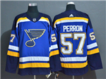 St. Louis Blues #57 David Perron Home Blue Jersey