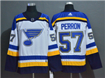 St. Louis Blues #57 David Perron White Jersey