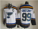 St. Louis Blues #99 Wayne Gretzky 1998 CCM Vintage White Jersey