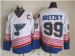 St. Louis Blues #99 Wayne Gretzky 1996 CCM Vintage White Jersey