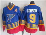 St. Louis Blues #9 Shayne Corson 1995 CCM Vintage Blue Jersey