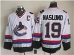 Vancouver Canucks #19 Markus Naslund 2005 CCM Vintage White Jersey