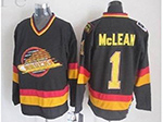 Vancouver Canucks #1 Kirk McLean 1989 CCM Vintage Black Jersey