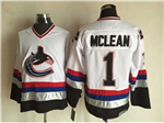 Vancouver Canucks #1 Kirk McLean 2005 CCM Vintage White Jersey