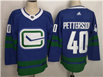 Vancouver Canucks #40 Elias Pettersson Alternate Blue Jersey