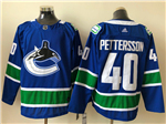 Vancouver Canucks #40 Elias Pettersson Home Blue Jersey