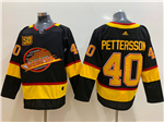 Vancouver Canucks #40 Elias Pettersson 2019/20 Black 50th Anniversary Jersey