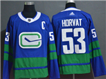 Vancouver Canucks #53 Bo Horvat Alternate Blue Jersey