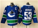 Vancouver Canucks #53 Bo Horvat Home Blue Jersey