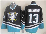 Mighty Ducks of Anaheim #13 Teemu Selanne 2005 CCM Vintage Black Jersey