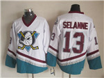 Mighty Ducks of Anaheim #13 Teemu Selanne 2005 CCM Vintage White Jersey