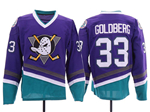 The Mighty Ducks #35 Greg Goldberg Vintage Purple Movie Jersey